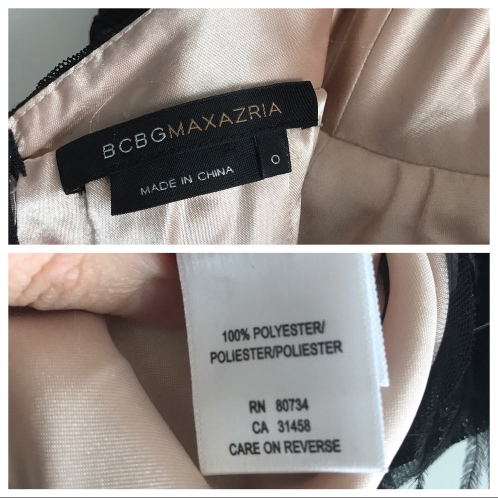 BCBG MaxAzria Ostrich Feather Cocktail Dress - Picture 8 of 8